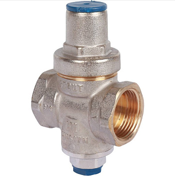 Редуктор давления ВВ 3/4" под манометр 1/4" давление на выходе 1...4 бар STOUT 